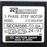 SIZE60 5-Phasen-Schrittmotor 0.72° 0.83Nm Litzen:10 0.8A Frontwelle:8mm  Neu OVP