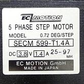 SIZE90 5-Phasen-Schrittmotor 0.72° 4.1Nm Litzen:10 1.4A Frontwelle:12mm  Neu OVP