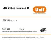 Hydraulic oil Unihyd Hydraprop 32  