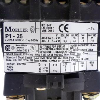 Hauptschalter P1-25  Neu OVP