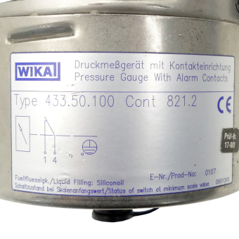 Druckmessgerät mit Kontakteinrichtung 