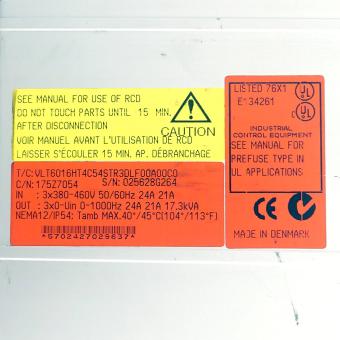 Frequency converter VLT6016HT4C54STR3DLF00A00C0 