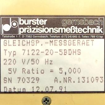 Gleichspannungs-Messgerät 7122-20-5BDHS 