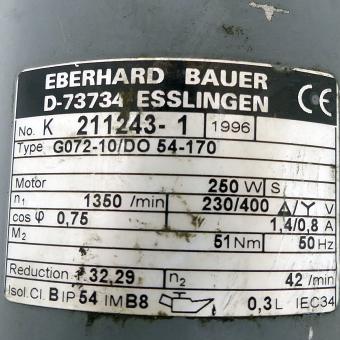 Gear motor G072-10/DO 54-170 