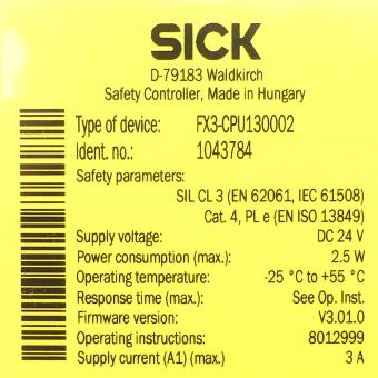 Safety control FX3-CPU130002 
