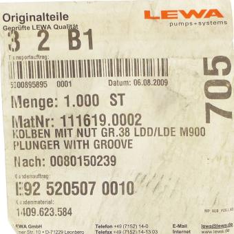 Piston with groove GR.38 LDD/LED M900 