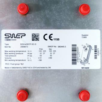 Wärmetauscher B35Hx30/1P-SC-S 
