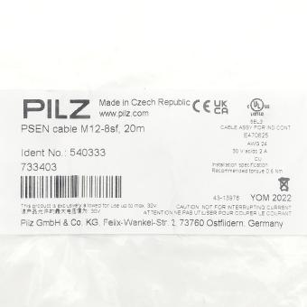 Anschlusskabel PSEN cable M12-8sf, 20m 