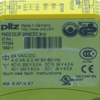 Safety Relay PNOZ X2.3P 24VADC 3n/o Used