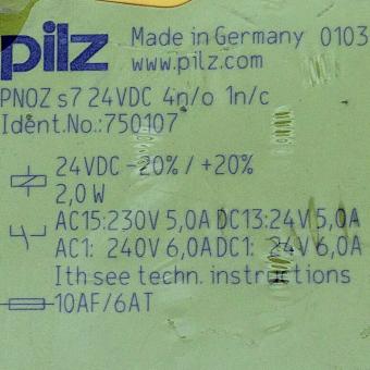 PNOZ s7 24VDC 4n/o 1n/c Safety Switchgear  