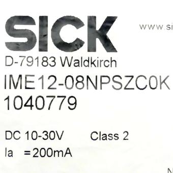 Proximity sensor IME12-08NPSZC0K 