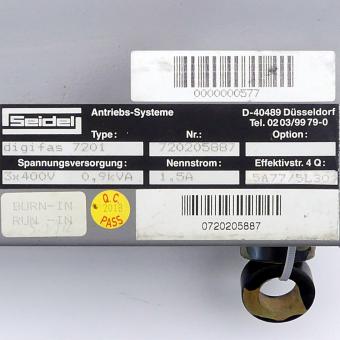Digifas 7201 Servo Drive 
