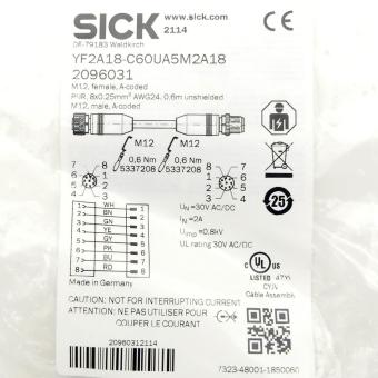 sensor cable YF2A18-C60UA5M2A18 