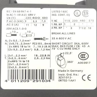 Leistungsschütz 3RT1024-1BB40 