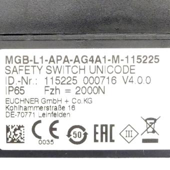 safety switch MGB-L1-APA-AG4A1-M-115225 