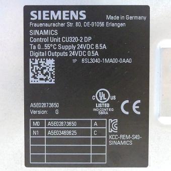 SINAMICS Control unit CU320-2 DP (Version G) 