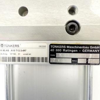 Pneumatic clamp 2x90 ° 