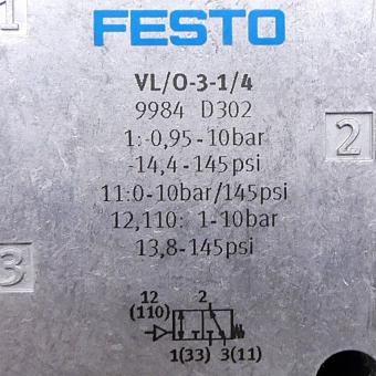 Pneumatic valve VL/O-3-1/4 