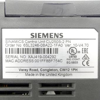 SINAMICS Control unit CU250S-2 PN (ver. 10-V4.70) 
