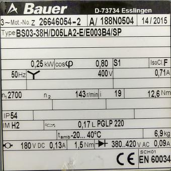 Getriebemotor BS03-38H/D05LA2-E/E003B4/SP 