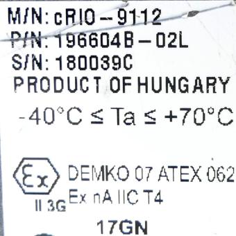 Slot housing cRIO-9112 