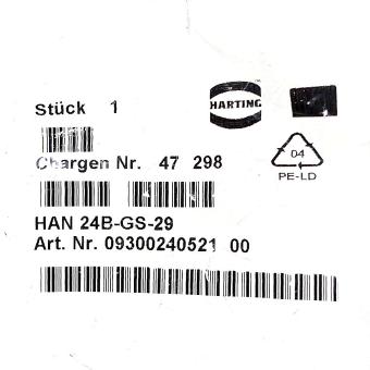5 pieces Sleeve housing HAN 24B-GS-29 