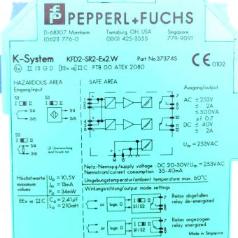 Schaltverstärker KFD2-SR2-Ex2.W 