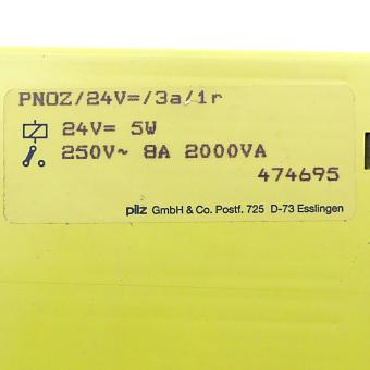 Safety Relay PNOZ 24VDC 3a 1r 