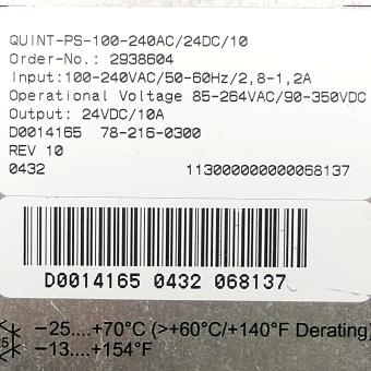 Power Supply OUINT-PS-100-240AC/24DC/10 