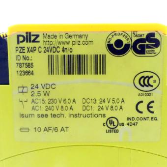Contact multiplication block PZE X4P C 24VDC 4n/o 