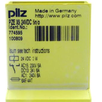 Sicherheitsschaltrelais PZE X5 24VDC 5n/o Neuwertig