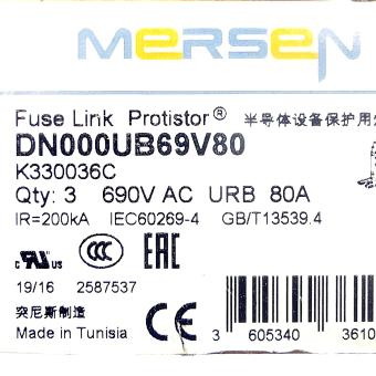 High-speed fuse insert 