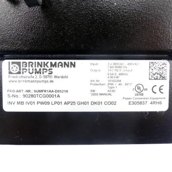 Frequenzumrichter INV MB IV01 PW09 LP01 AP25 GH01 DK01 CO02 