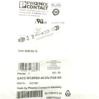 Steckverbinder SACC-M12MSD-4CON-PG 9-SH 