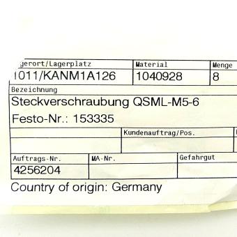 L-Steckverschraubung QSML-M5-6 