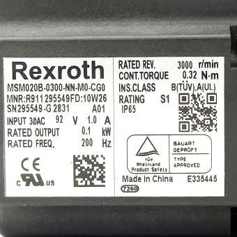 Servo Motor MSM020B-0300-NN-M0-CG0 