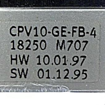 Elektrik Anschaltung CPV10-GE-FB-4 
