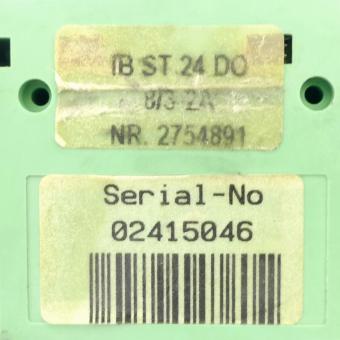 Interbus output module IB ST 24 DO 8/3-2A (ohne Modulelektronik) 