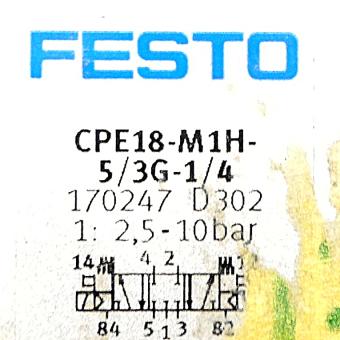 Solenoid valve CPE18-M1H-5/3G-1/4 