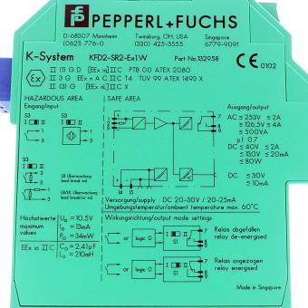 Switch amplifier KFD2-SR2-Ex1.W 