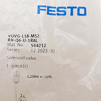 solenoid valve VUVG-L18-P53U-H-Q6-U-1R8L 