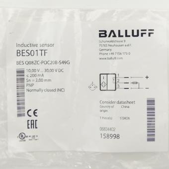 Induktiver Standardsensor BES01TF 