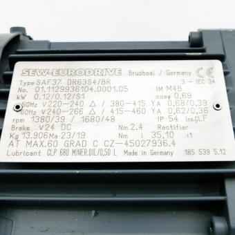 Gear motor SAF37 DR63S4/BR 