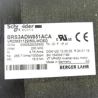 3-phase step motor with encoder BRS3ADW851ACA VRDM31122/50 LWCEO 