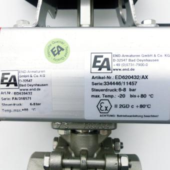 Rotary actuator with ball valve 