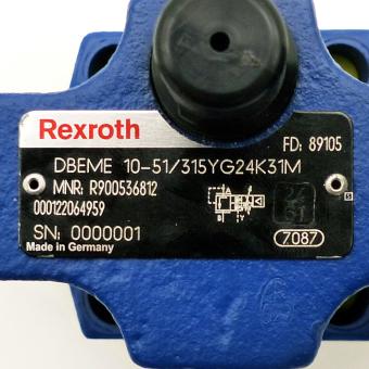 Pressure relief valve DBEME 10-51/315YG24K31M 