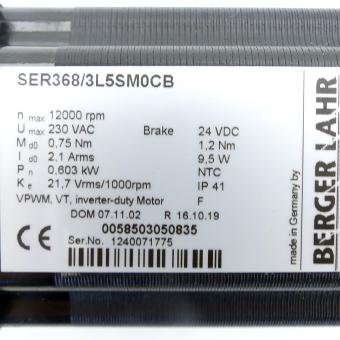 AC servo motor with multi-turn encoder and brake SER368/3L5SM0CB 