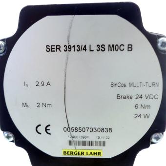 AC-Servomotor mit Multiturnencoder und Bremse SER3913/4 L 3S M0CB 