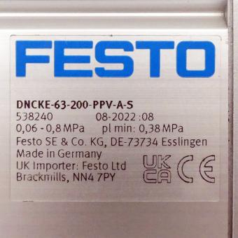 Cylinder with locking unit DNCKE-63-200-PPV-A-S  New