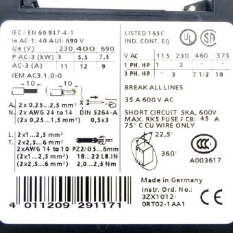 2 Stück Leistungsschütz 3RT1024-3B 